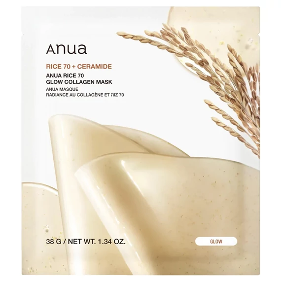 Anua  Rice 70 Glow Collagen Maszk