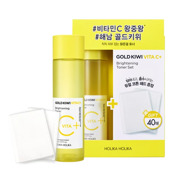 Holika Holika Gold Kiwi Vita C+ Brightening Toner Szett