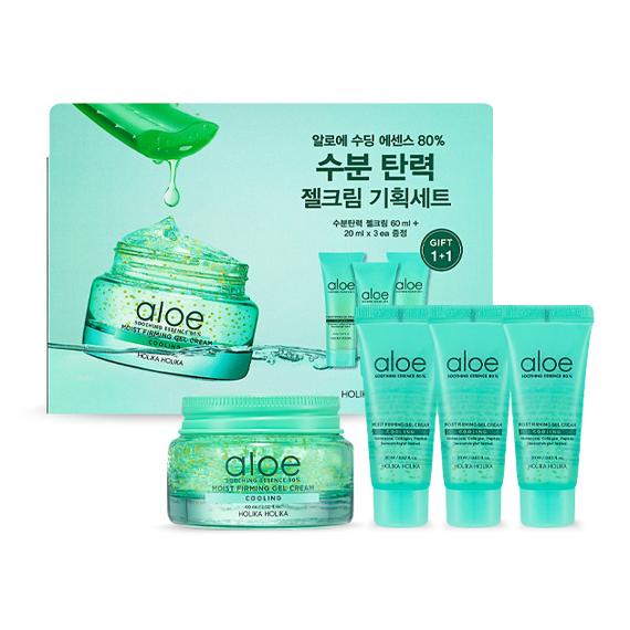 Holika Holika Aloe Soothing Essence 80% Moist Feszesítő Gél Krém Szett