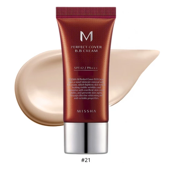 MISSHA Perfect Cover BB Cream Világos Rozsaszín-Bézs No.21 20 ml